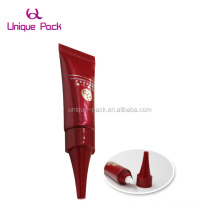 eyecream or gel flexible cosmetic plastic packaging tube with long nozzle